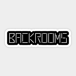 Backrooms (Liminal Space) (white) Sticker